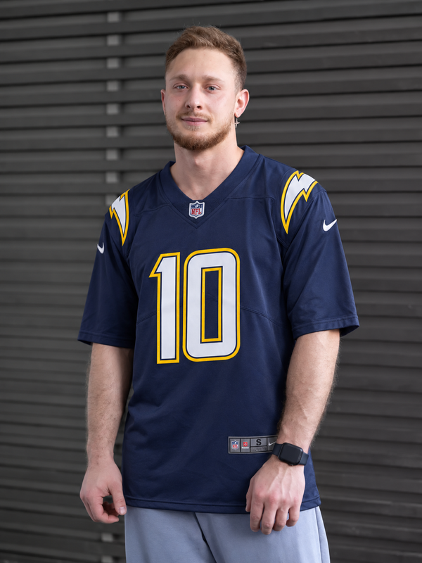 Los Angeles Chargers - Justin Herbert - Navy Blue front view