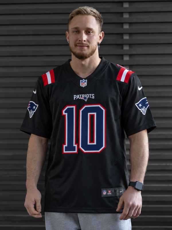 New England Patriots - Drake Maye - Black front view