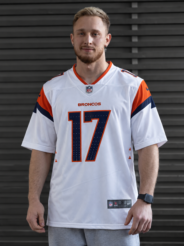 Denver Broncos - Jaylen Waddle - White front view