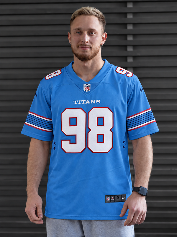 Tennessee Titans - Jeffery Simmons - Light Blue front view