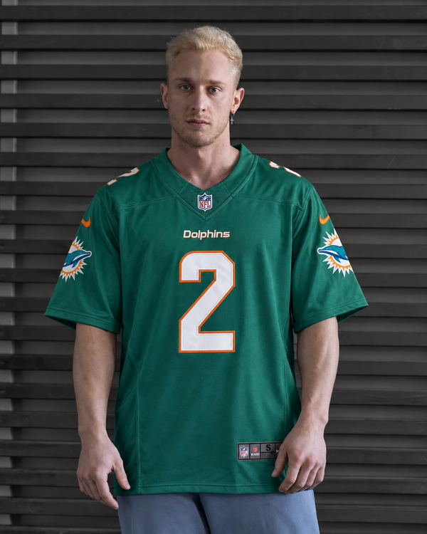 Miami Dolphins - Malik Willis - Aqua front view