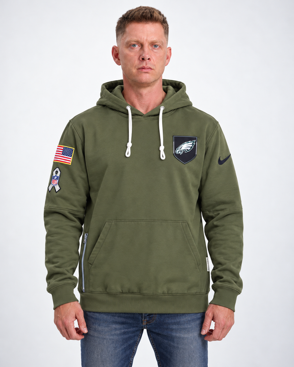 Philadelphia Eagles - Salute To Service Hoodie - Olive Green