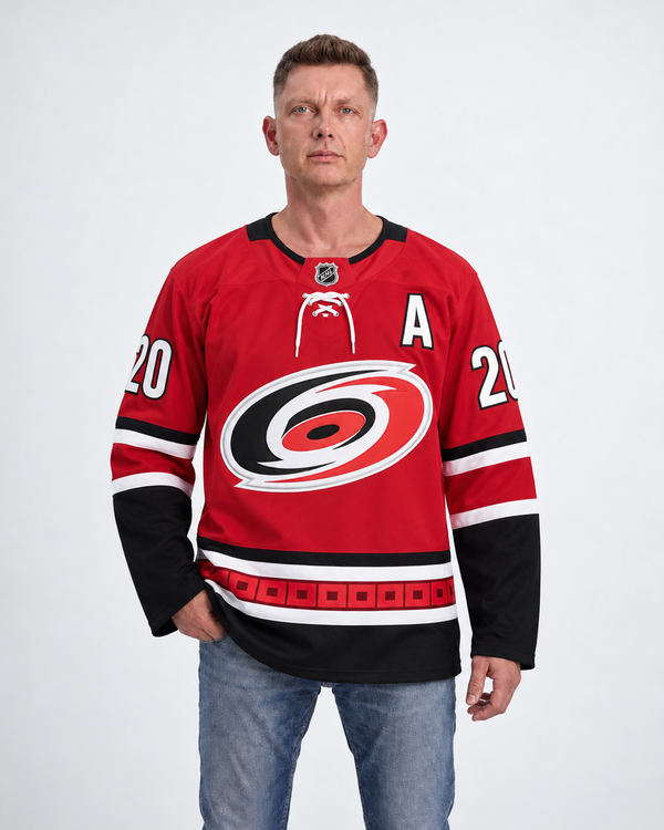 Carolina Hurricanes - Sebastian Aho - Red - Front