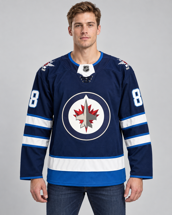 Winnipeg Jets - Kyle Connor - Navy Blue - Front