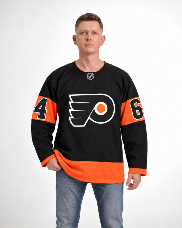 Philadelphia Flyers - Trevor Zegras - Black - Front