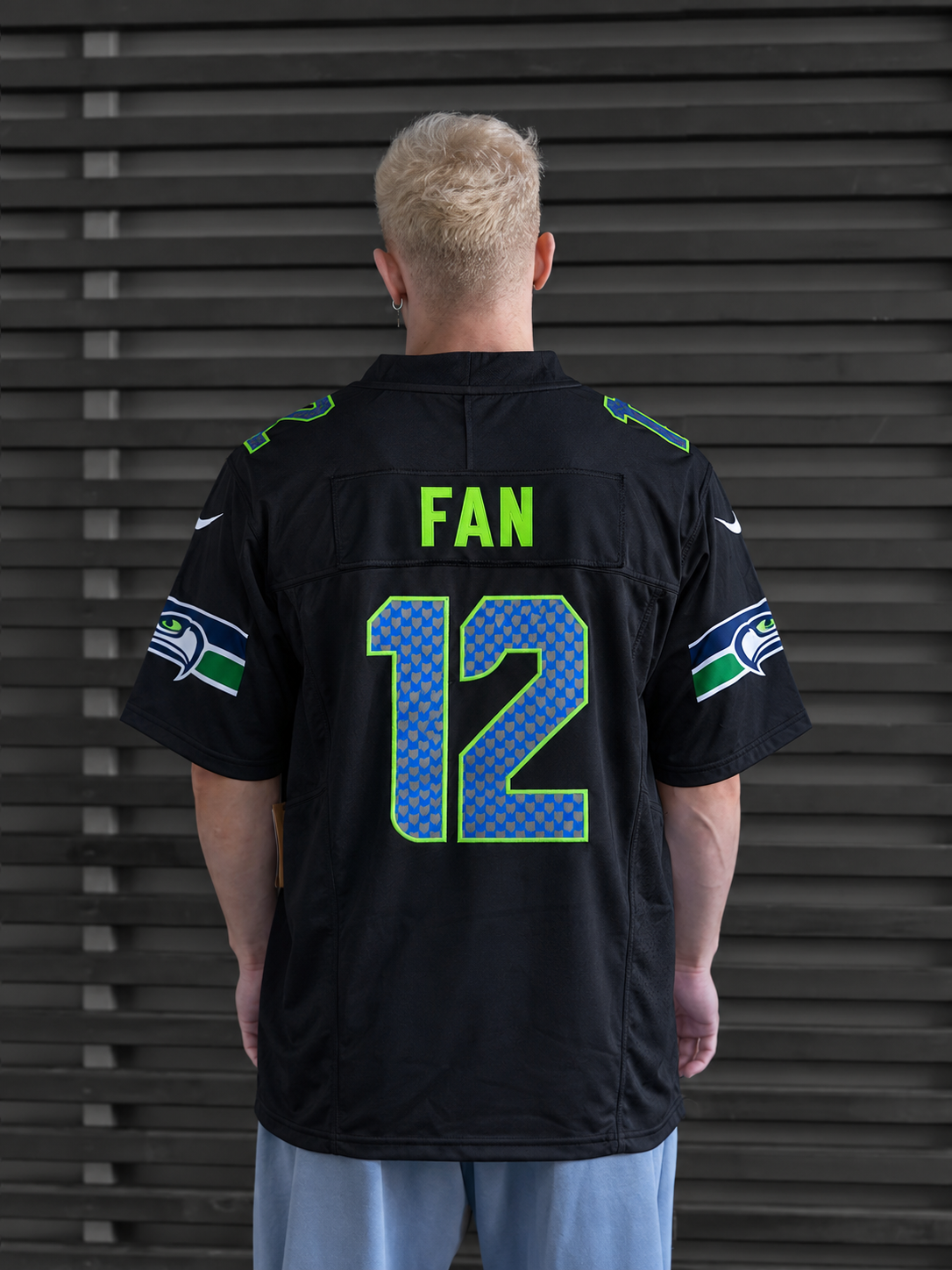 Seattle Seahawks - 12th Fan - Black back view