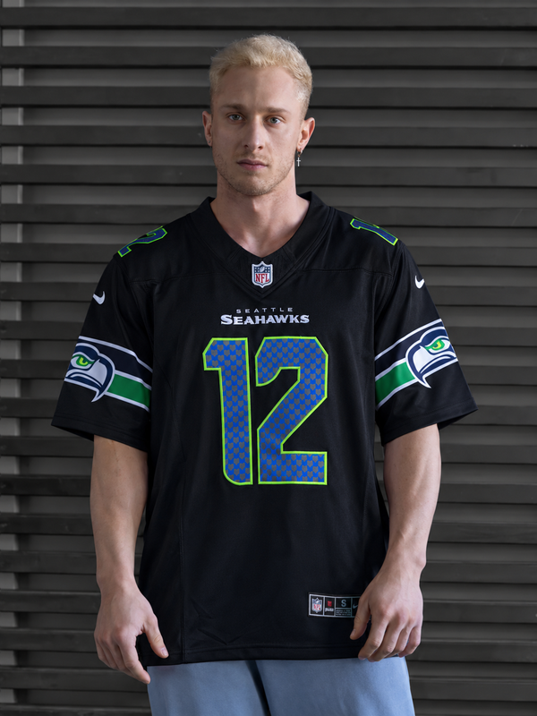 Seattle Seahawks - 12th Fan - Black front view