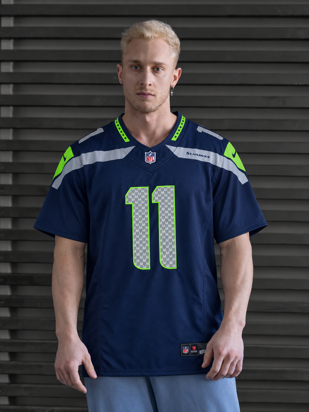 Seattle Seahawks - Jaxon Smith-Njigba - Navy Blue front view