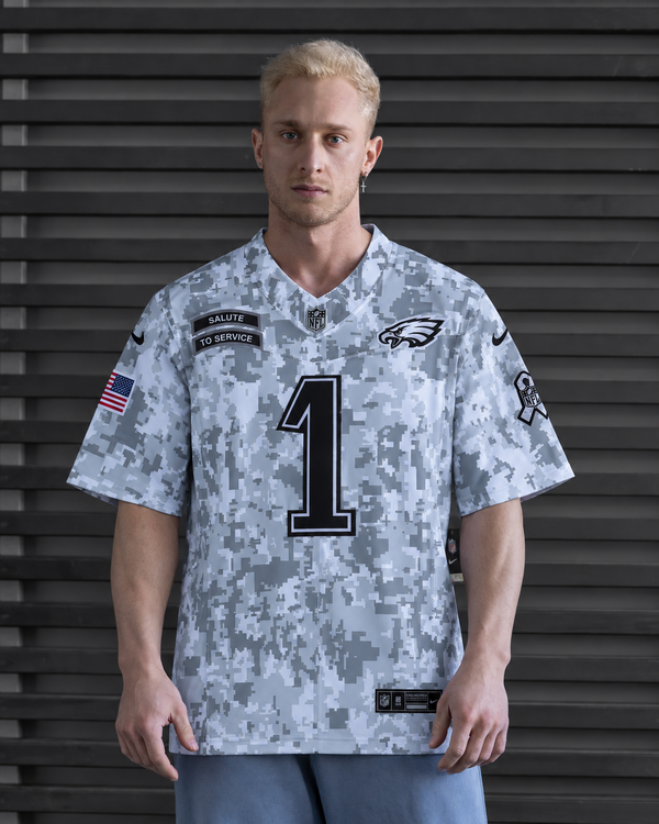 Philadelphia Eagles - Jalen Hurts - Salute to Service - Arctic Camo front view