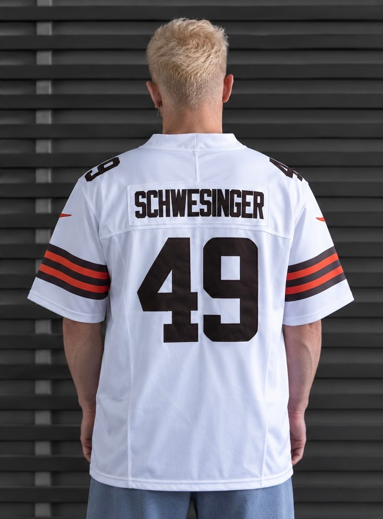 Cleveland Browns - Carson Schwesinger - White back view