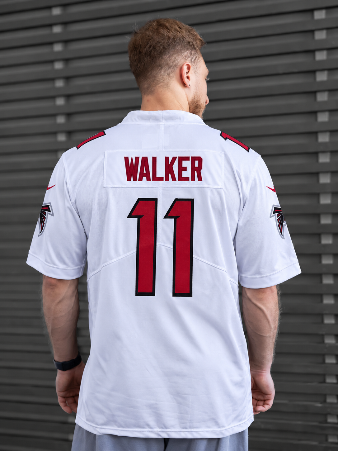 Atlanta Falcons - Jalon Walker - White back view