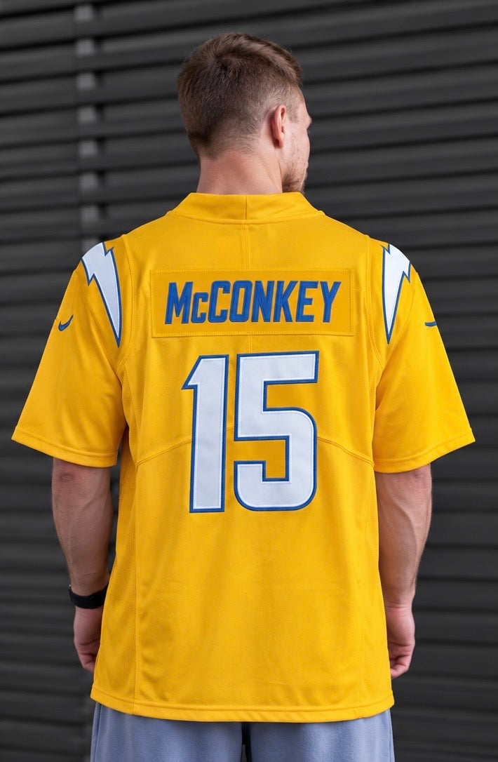 Los Angeles Chargers - Ladd McConkey - Yellow back view