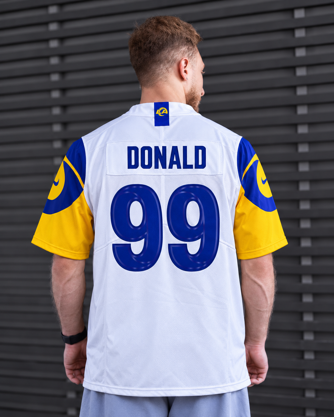 Los Angeles Rams - Aaron Donald - White back view