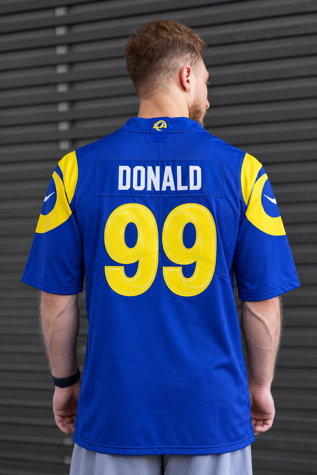 Los Angeles Rams - Aaron Donald - Royal Blue back view