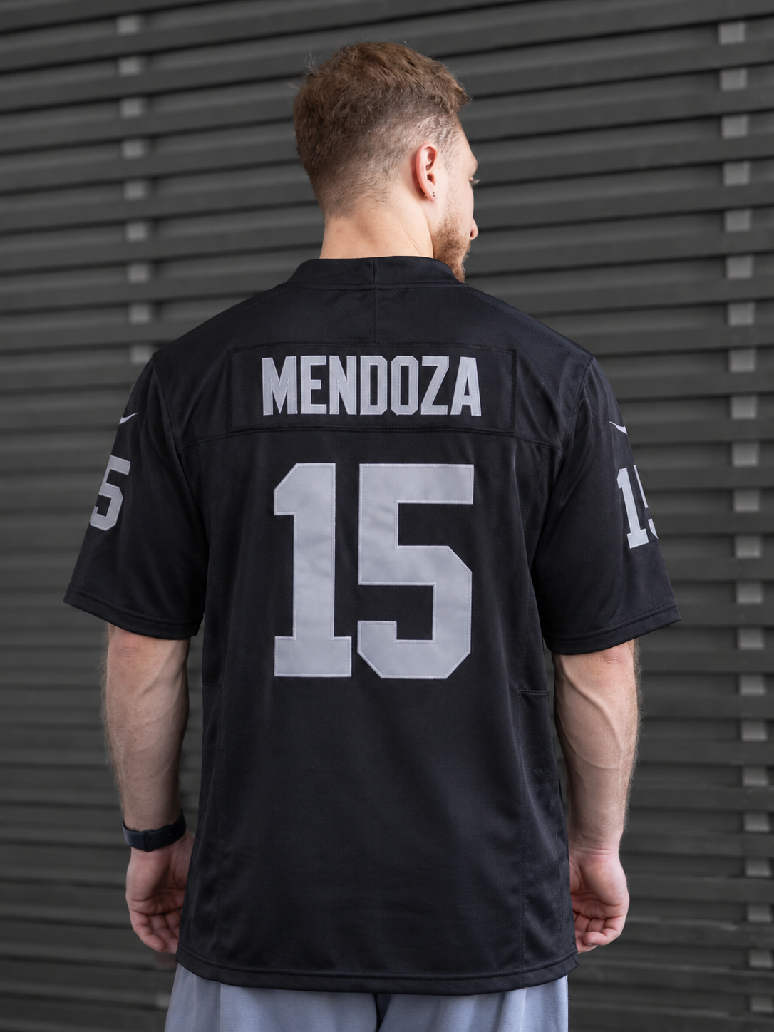Las Vegas Raiders - Fernando Mendoza - Black back view