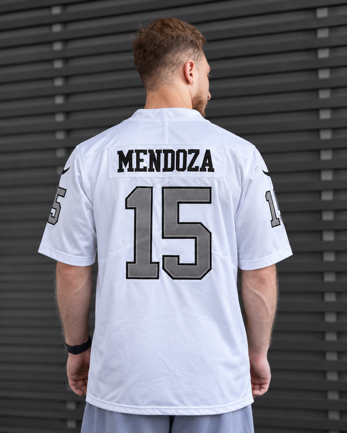 Las Vegas Raiders - Fernando Mendoza - White back view