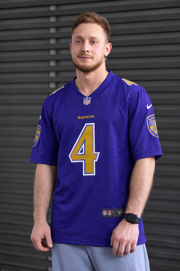 Baltimore Ravens - Zay Flowers - Purple front view