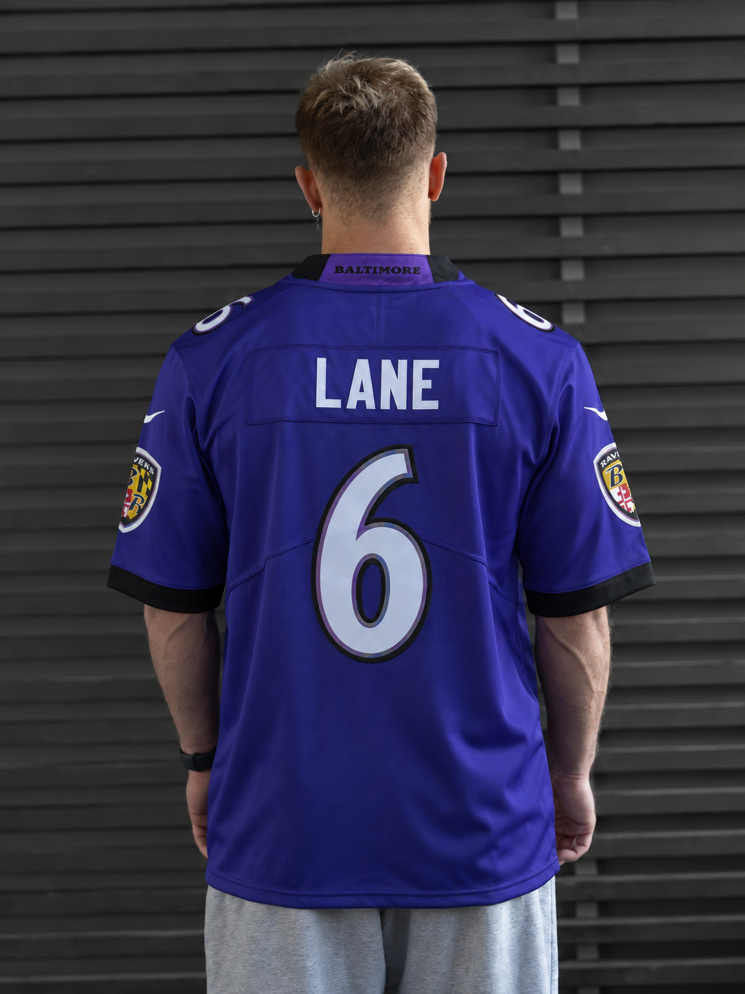 Baltimore Ravens - Ja'Kobi Lane - Purple/Black back view