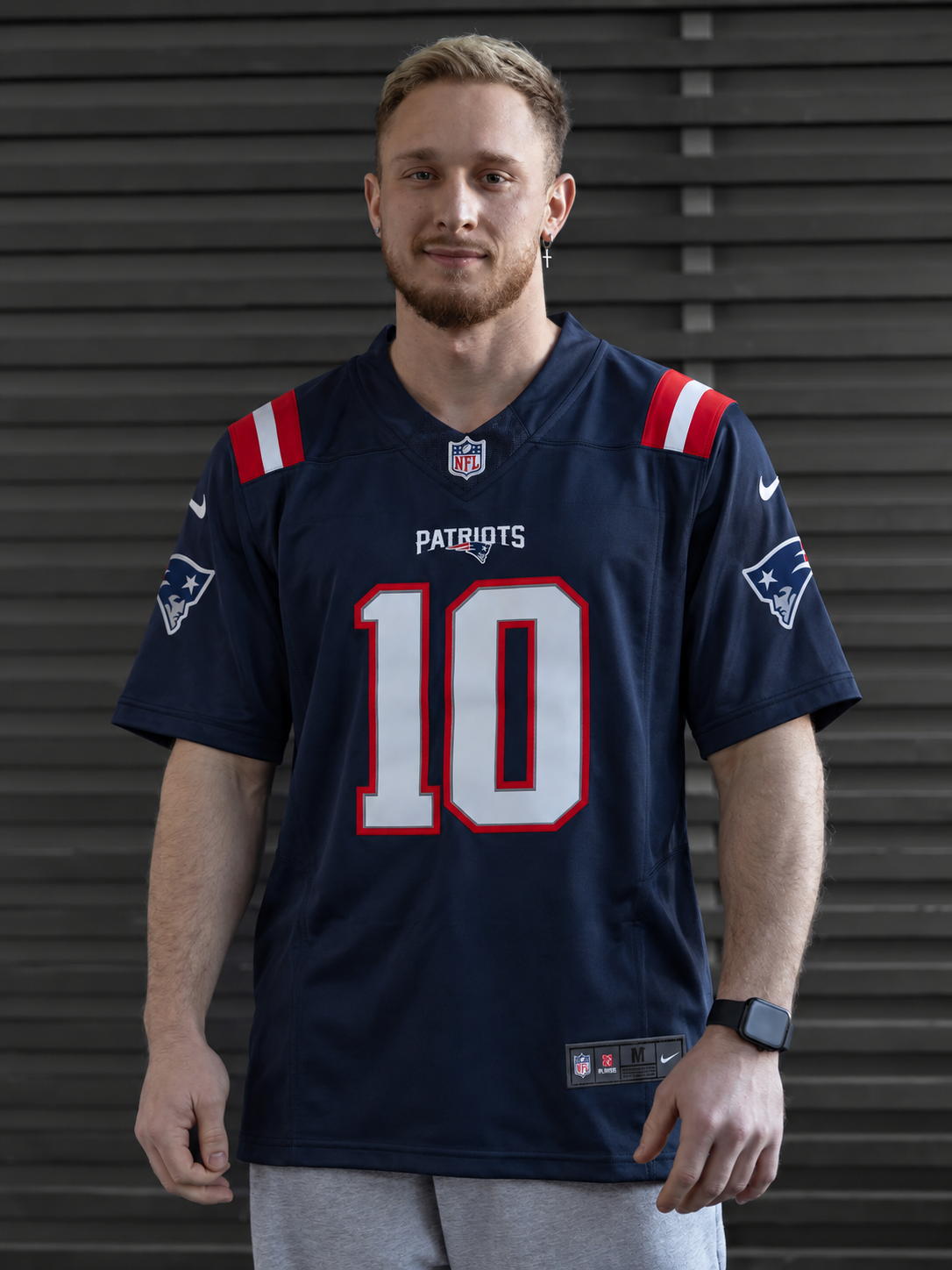 New England Patriots - Drake Maye - Navy Blue front view