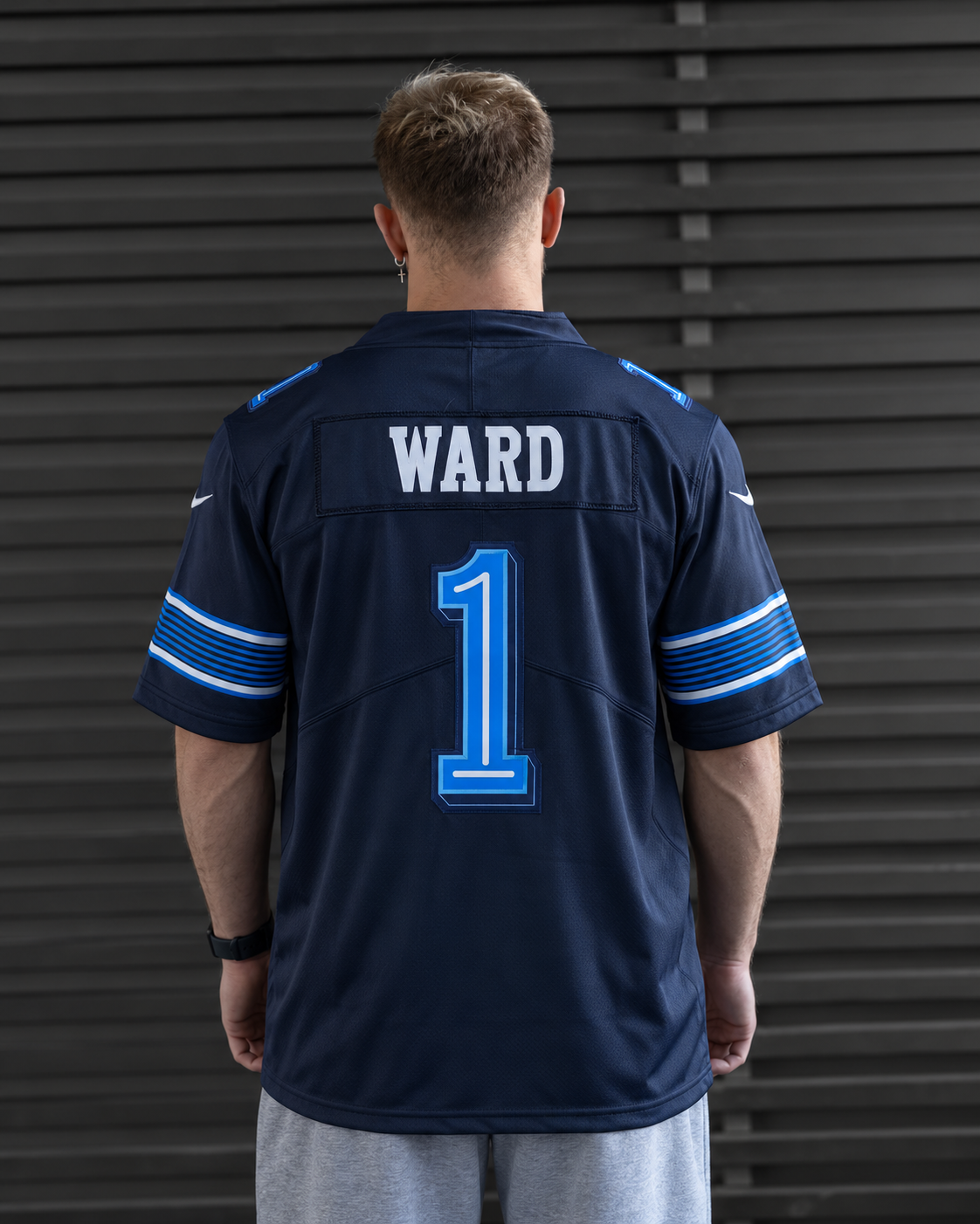 Tennessee Titans - Cameron Ward - Navy Blue back view