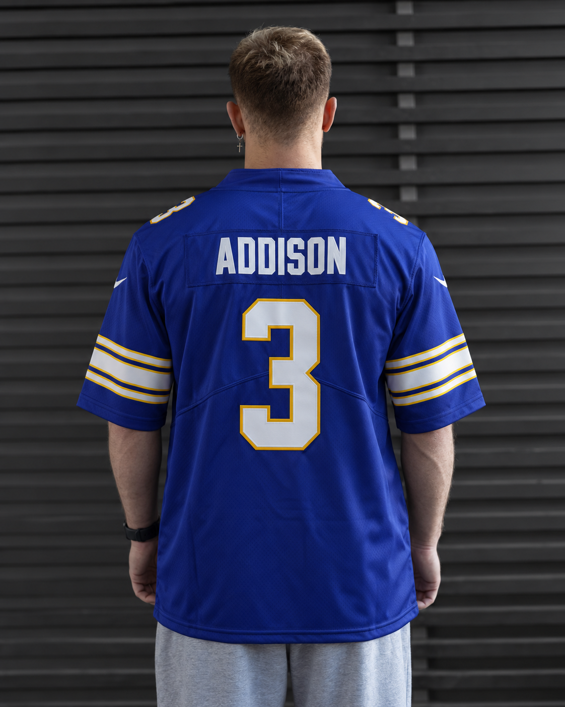 Minnesota Vikings - Jordan Addison - Royal Blue back view