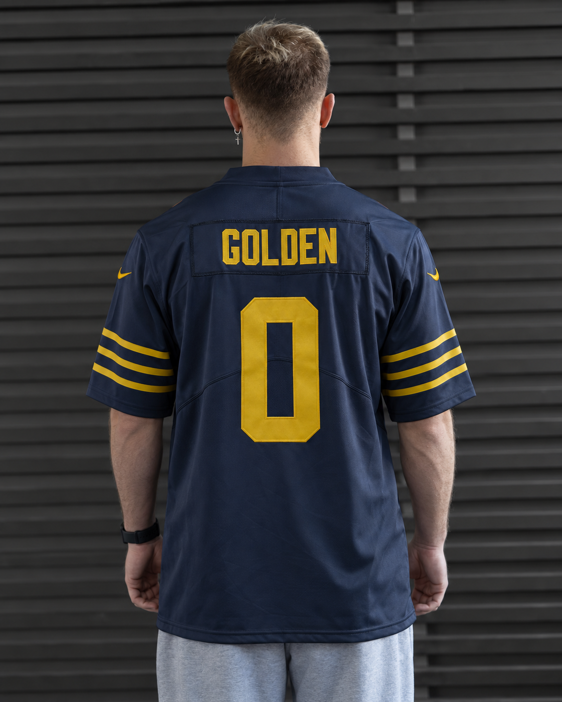 Green Bay Packers - Matthew Golden - Navy Blue back view