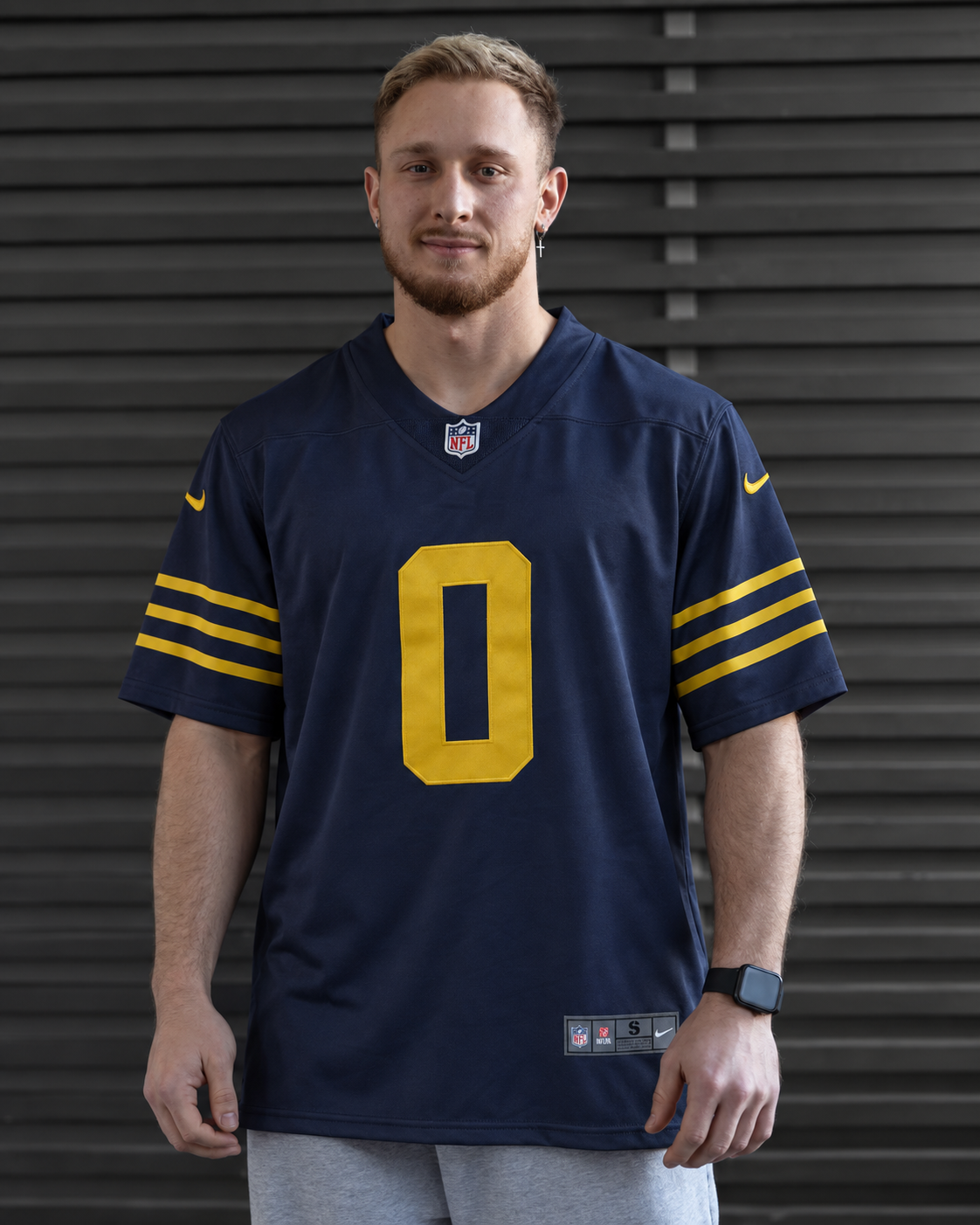 Green Bay Packers - Matthew Golden - Navy Blue front view