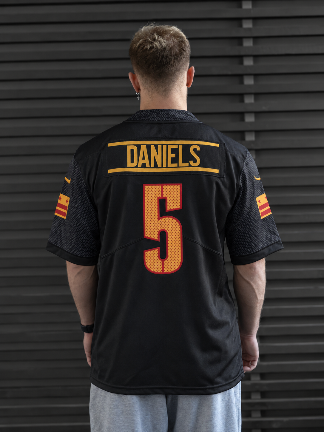 Washington Commanders - Jayden Daniels - Black back view