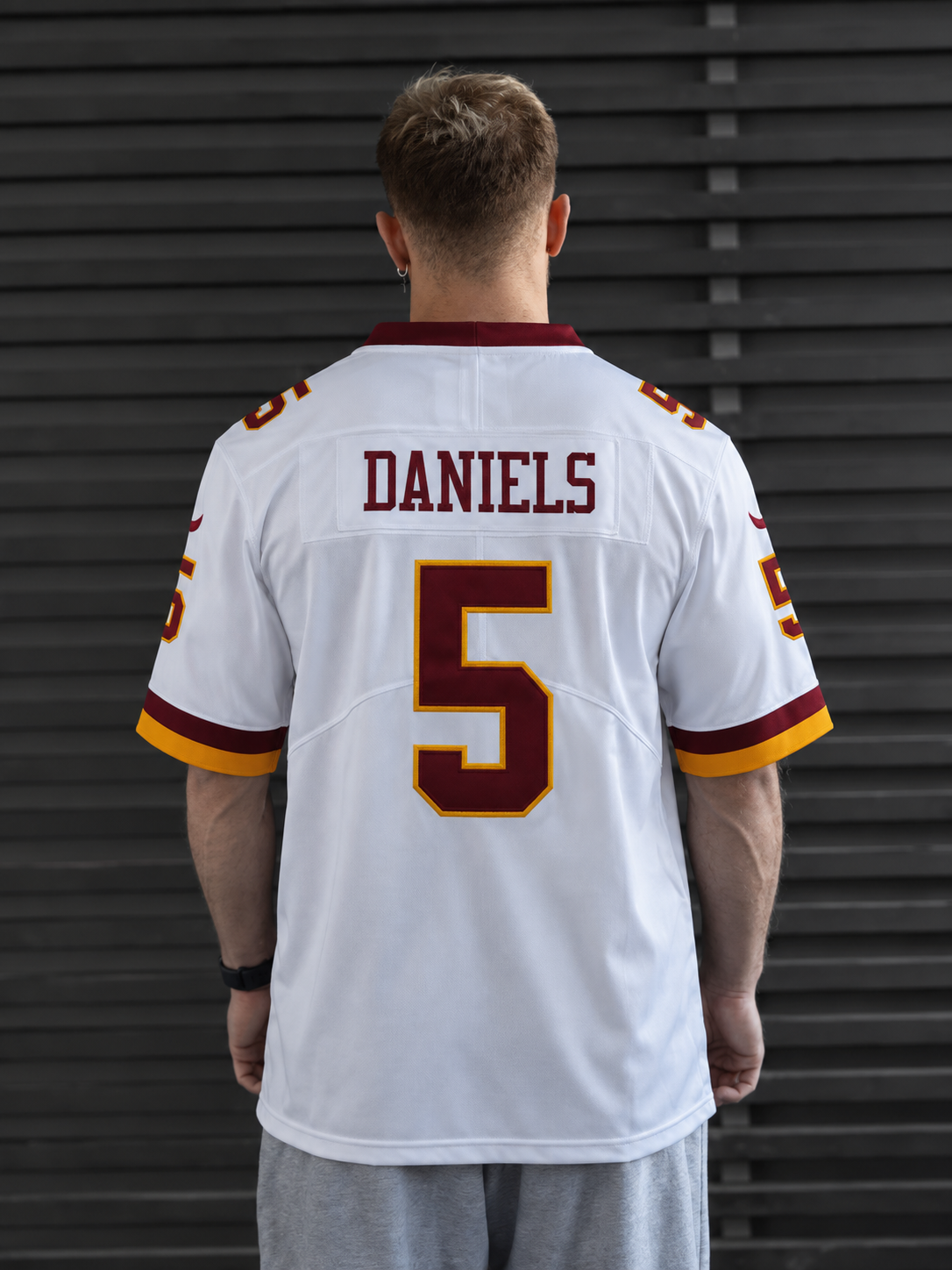 Washington Commanders - Jayden Daniels - White back view