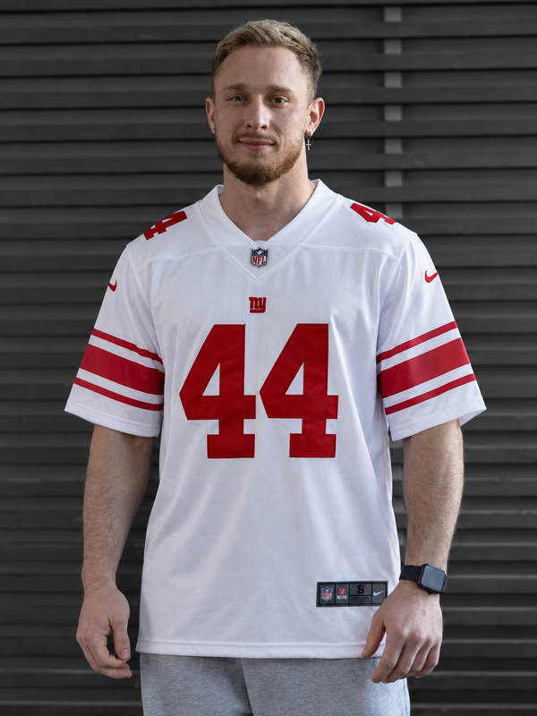 New York Giants - Cam Skattebo - White/Red front view