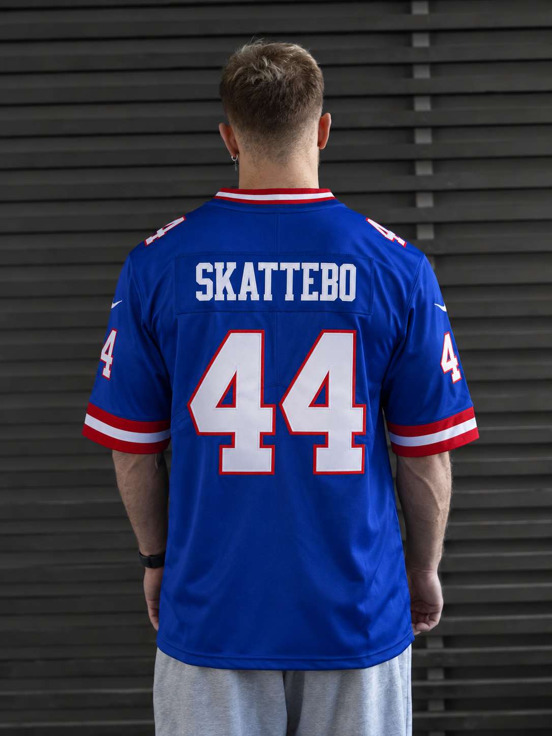 New York Giants - Cam Skattebo - Royal Blue back view