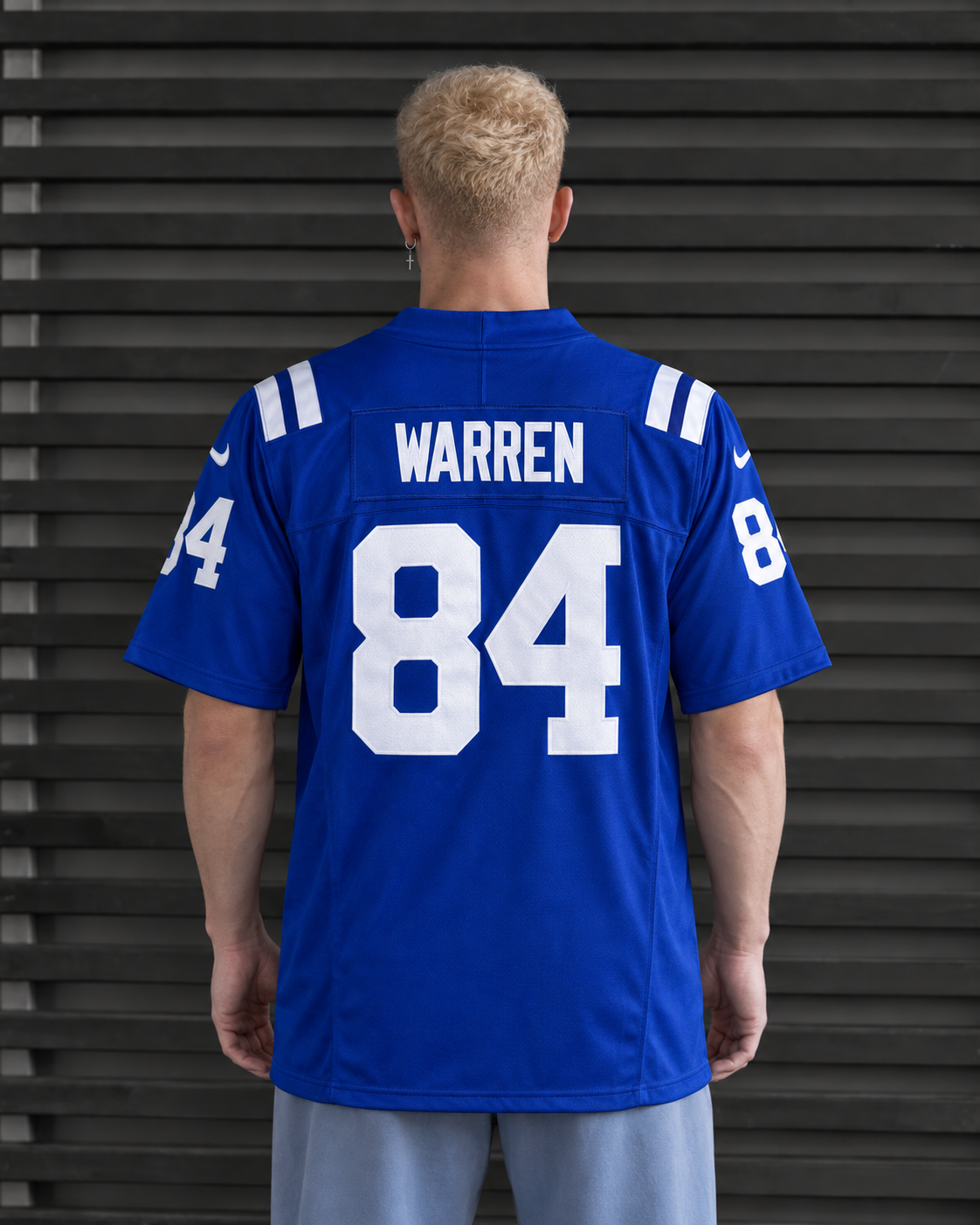 Indianapolis Colts - Tyler Warren - Blue back view