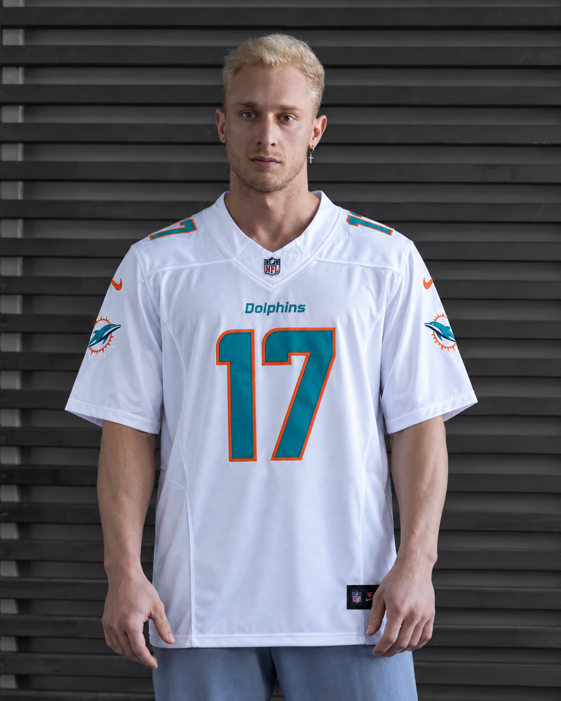 Miami Dolphins - Jaylen Waddle - White front view