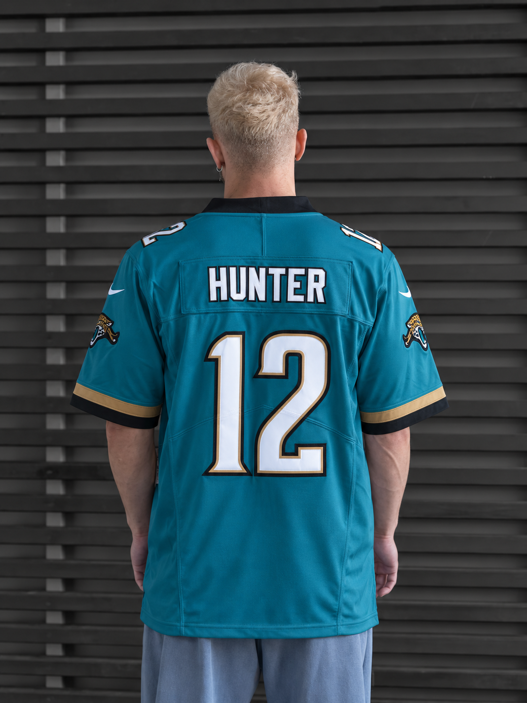 Jacksonville Jaguars - Travis Hunter - Aqua back view