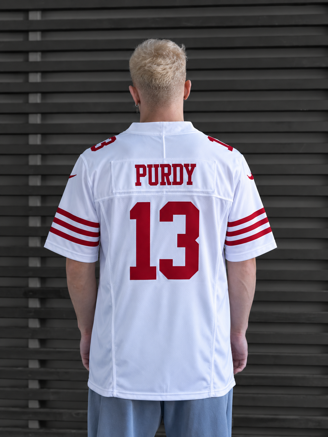 San Francisco 49ers - Brock Purdy - White back view