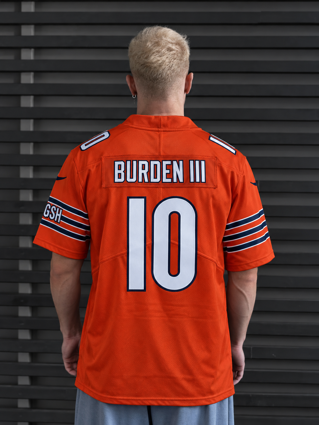 Chicago Bears - Luther Burden III - Orange back view