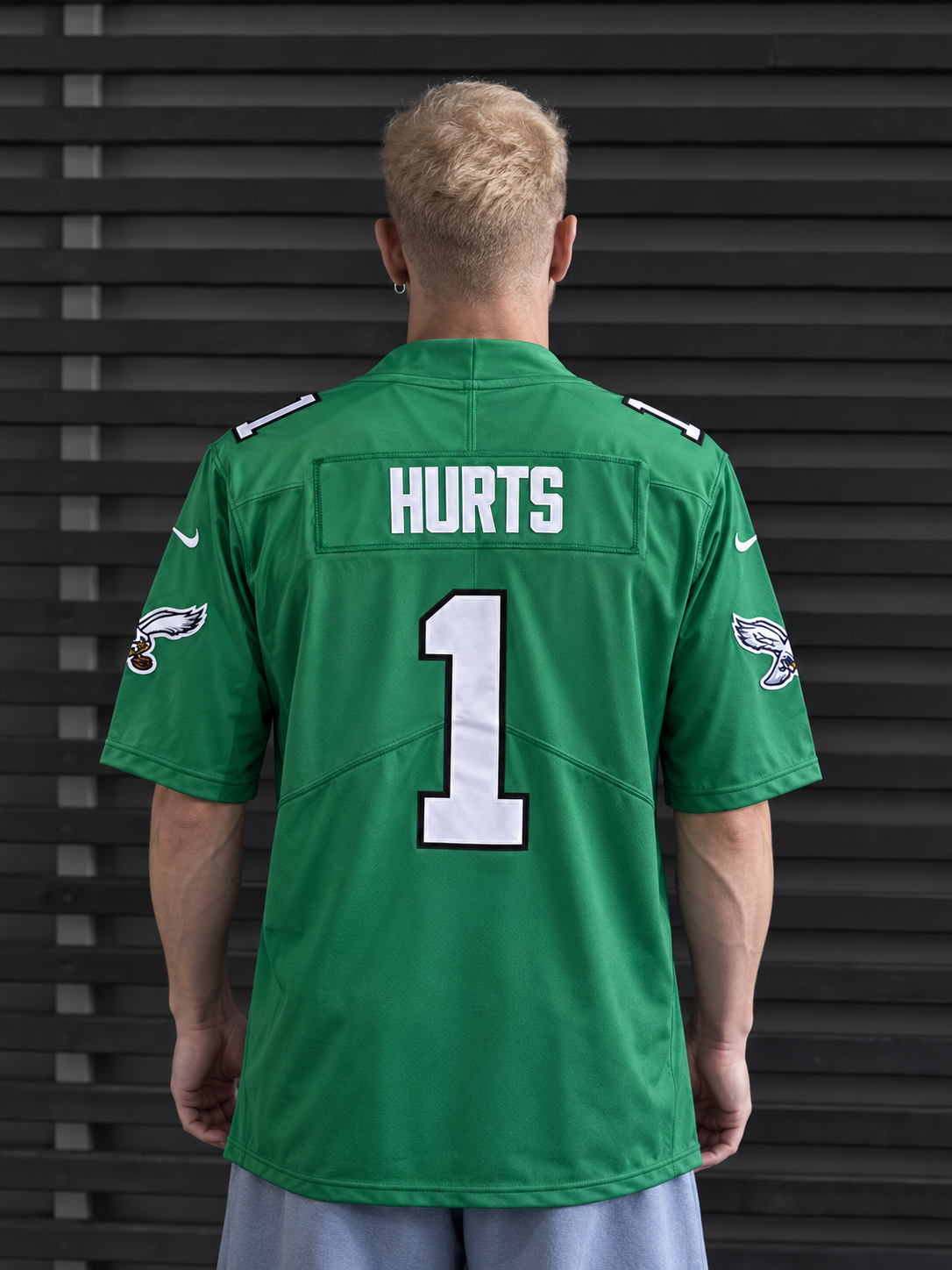 Philadelphia Eagles - Jalen Hurts - Kelly Green back view