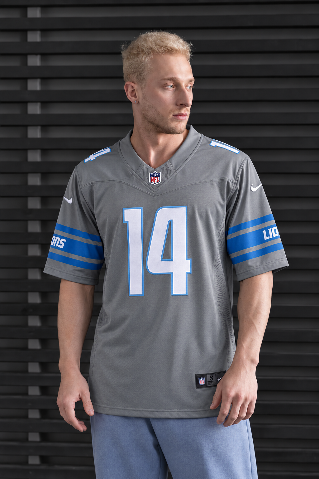 Detroit Lions - Amon-Ra St. Brown - Grey front view