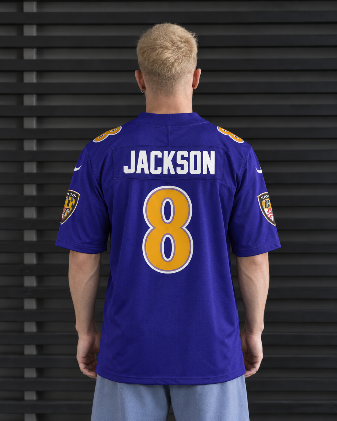 Baltimore Ravens - Lamar Jackson - Purple back view