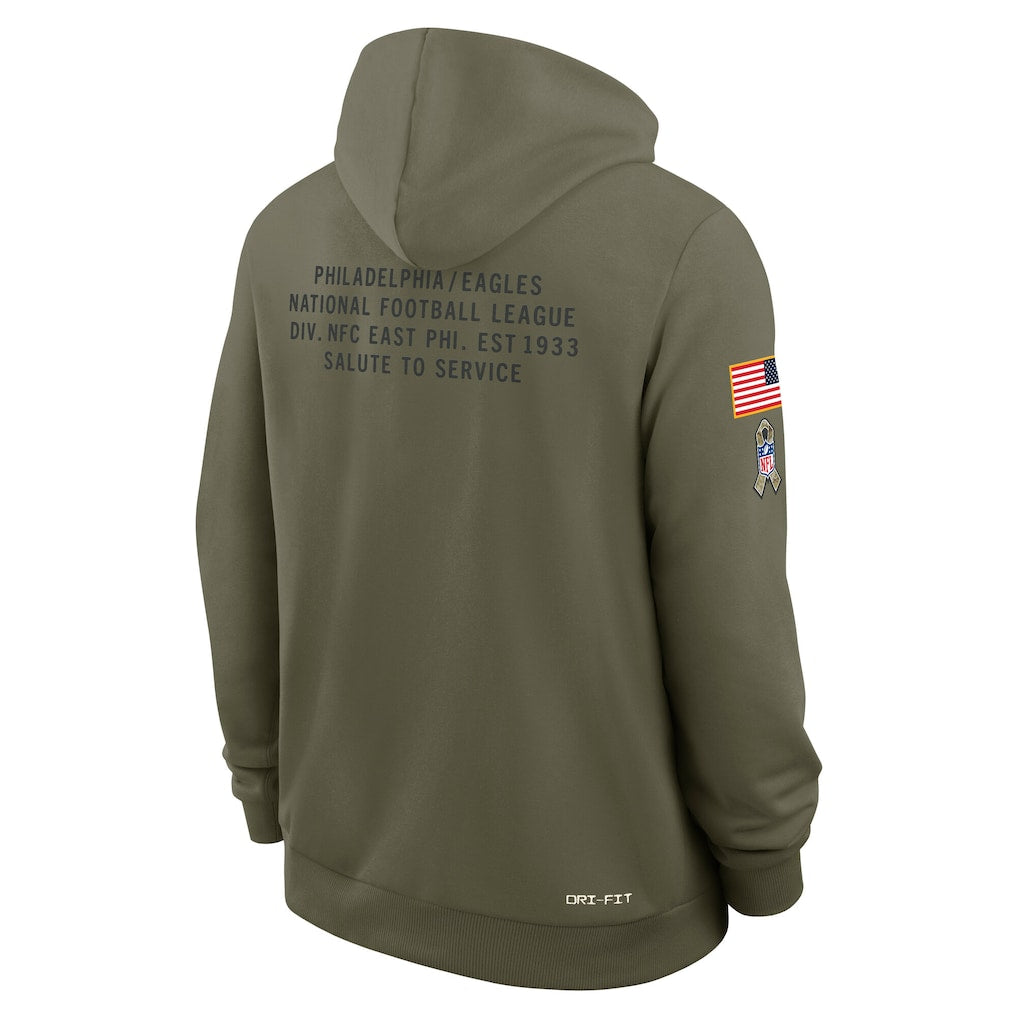 Olive Green “Salute To Service” Pull-Over Hoodie