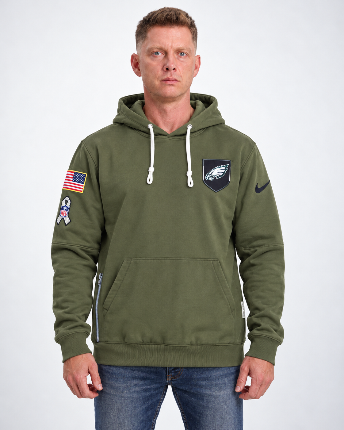 Philadelphia Eagles - Salute To Service Hoodie - Olive Green