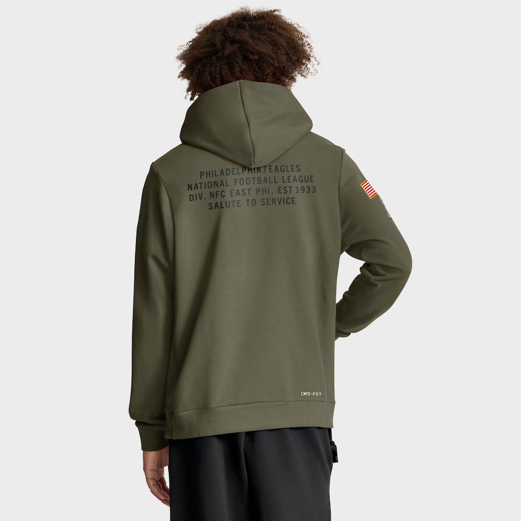 Olive Green “Salute To Service” Pull-Over Hoodie