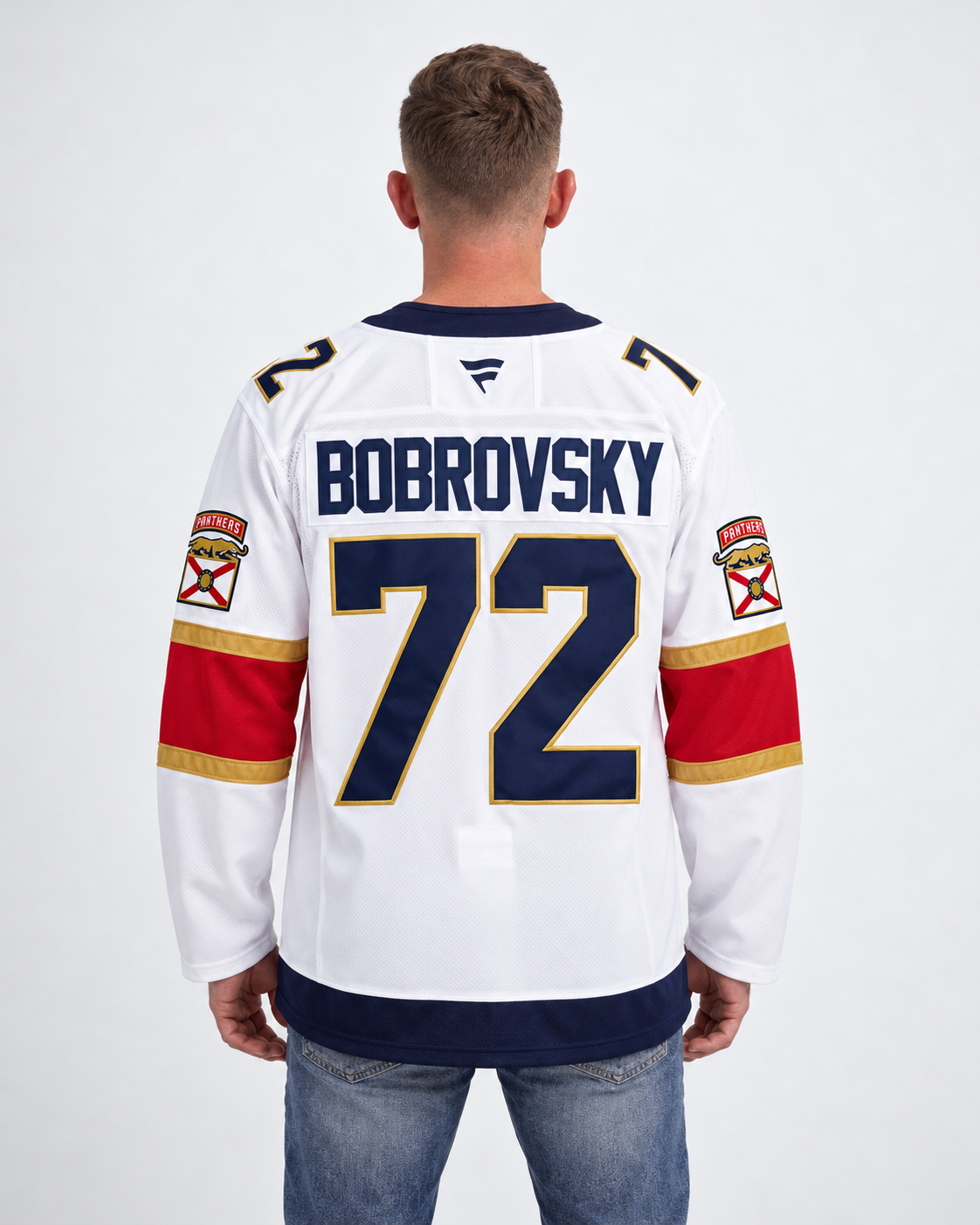 Florida Panthers - Sergei Bobrovsky - White - Back