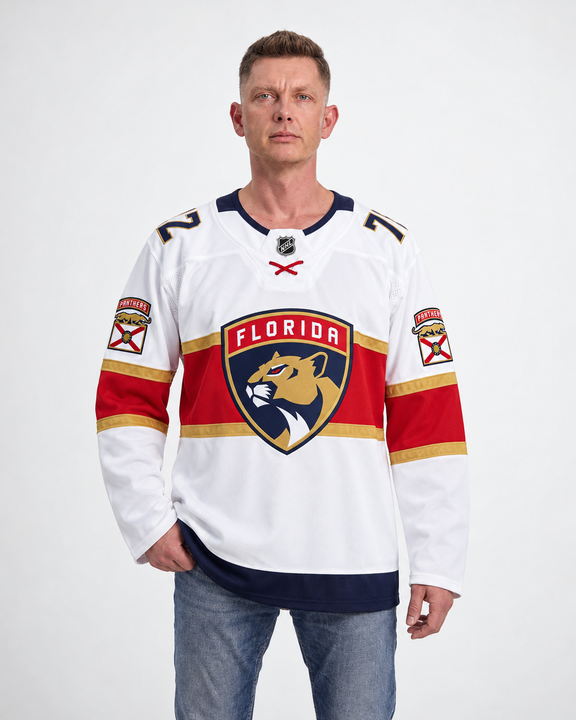 Florida Panthers - Sergei Bobrovsky - White - Front