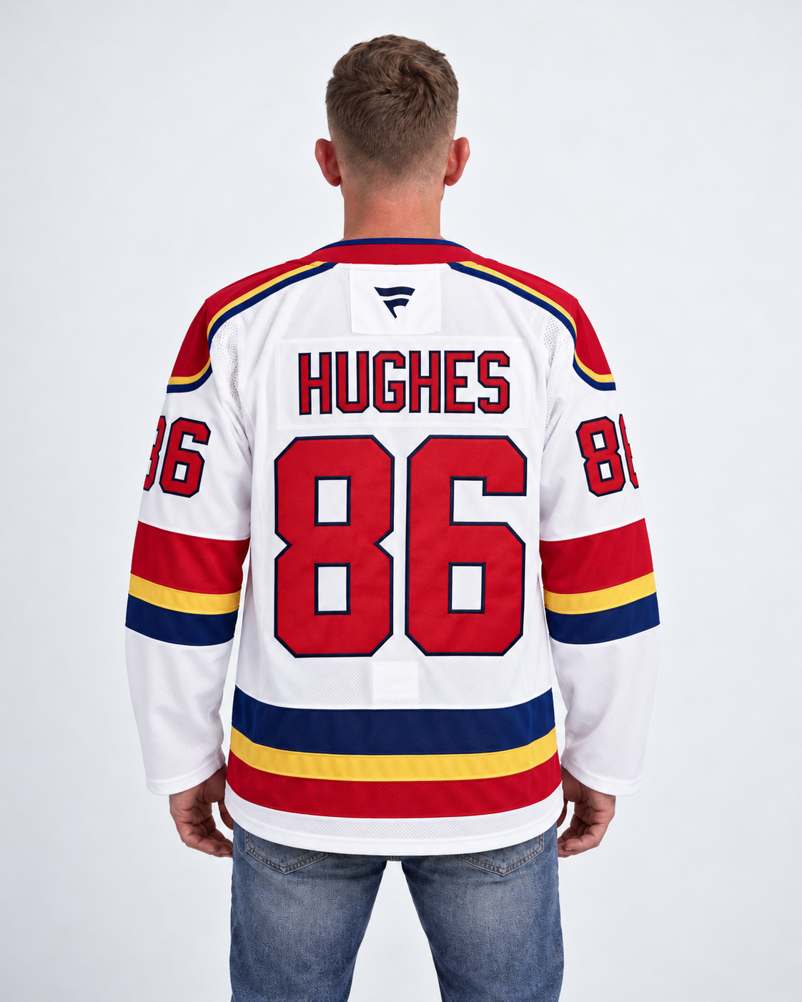 New Jersey Devils - Jack Hughes - White - Back