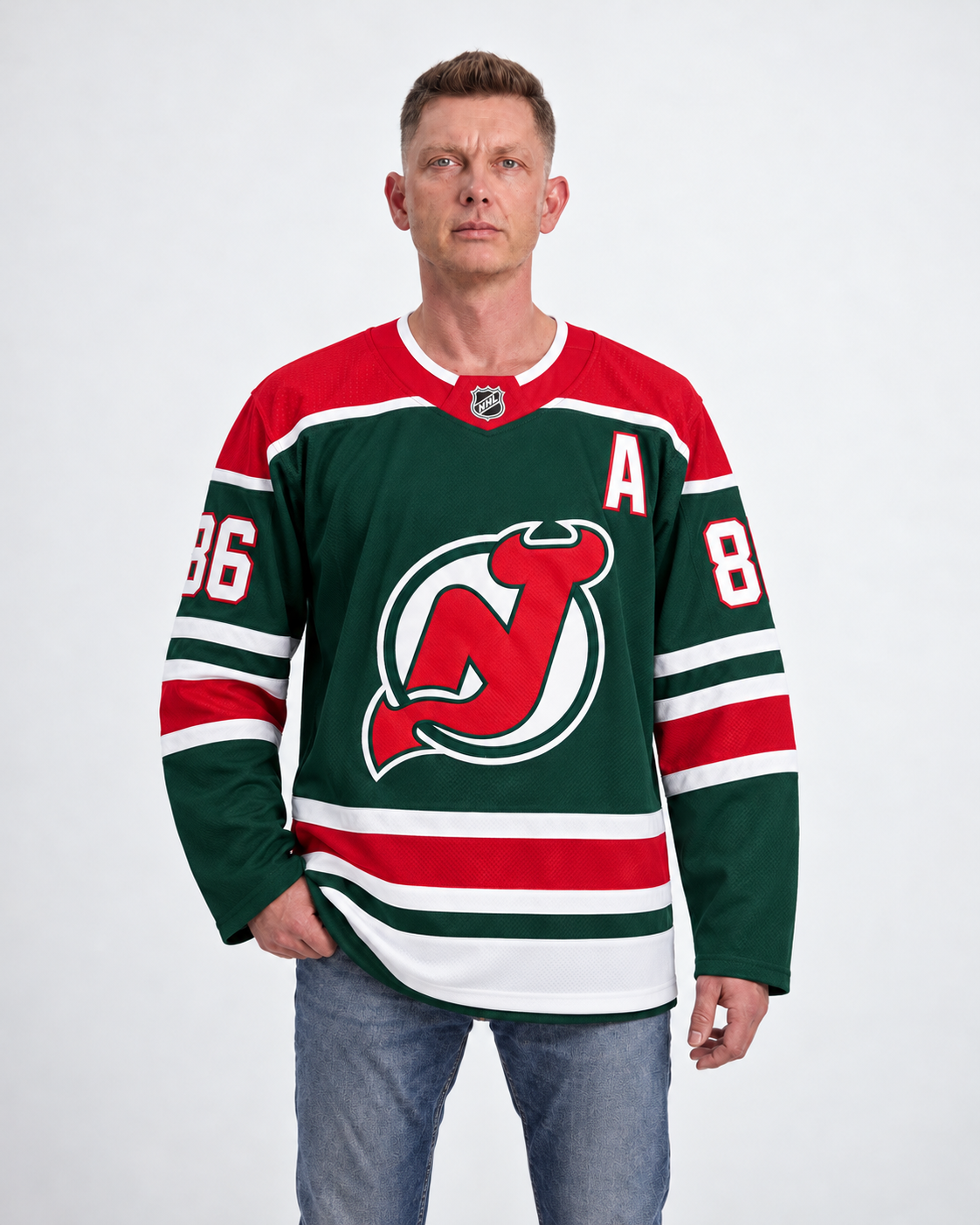 New Jersey Devils - Jack Hughes - Green - Front