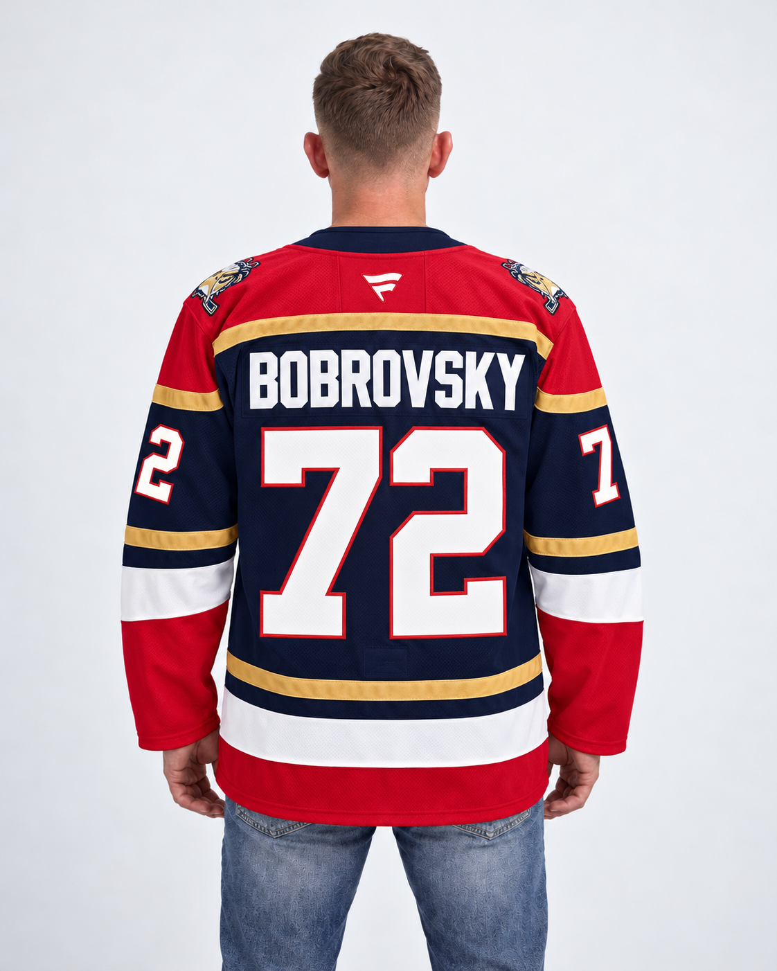 Florida Panthers - Sergei Bobrovsky - Navy Blue - Back