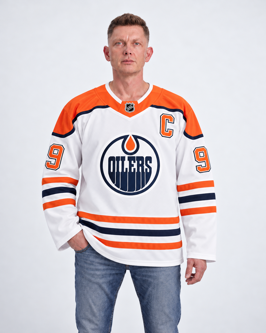 Edmonton Oilers - Wayne Gretzky - White - Front
