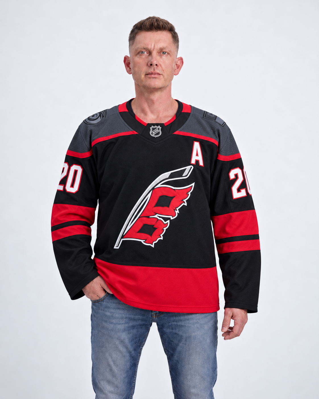 Carolina Hurricanes - Sebastian Aho - Black - Front