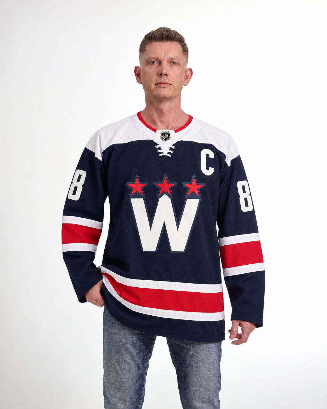 Washington Capitals - Alex Ovechkin - Navy Blue - Front